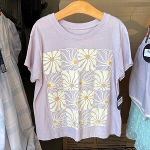 Kids' Lavender Floral Graphic Tee